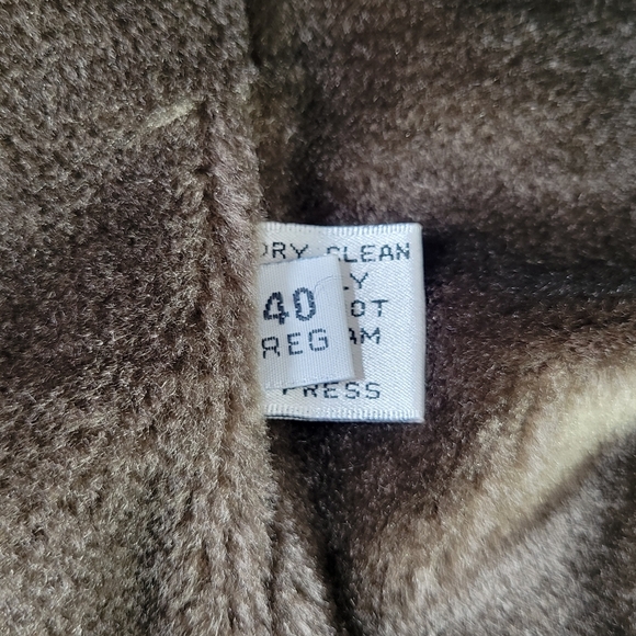 London Towne Trench Coat Men Size 40 Reg Khaki Zip Out Faux Fur Nylon Liner - Picture 10 of 15